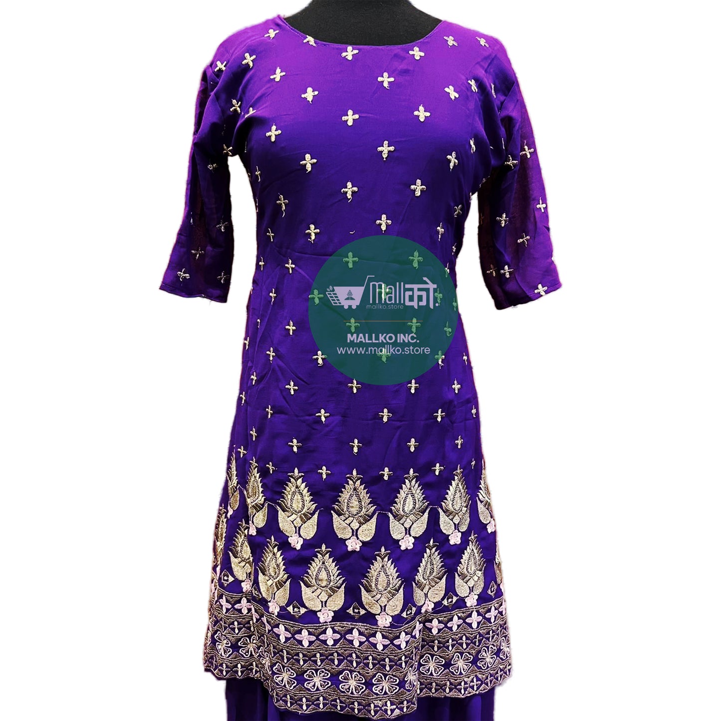 Women’s Violet Straight Cut Kurti beauiful design