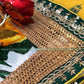 Green Silk Saree with Digital Print