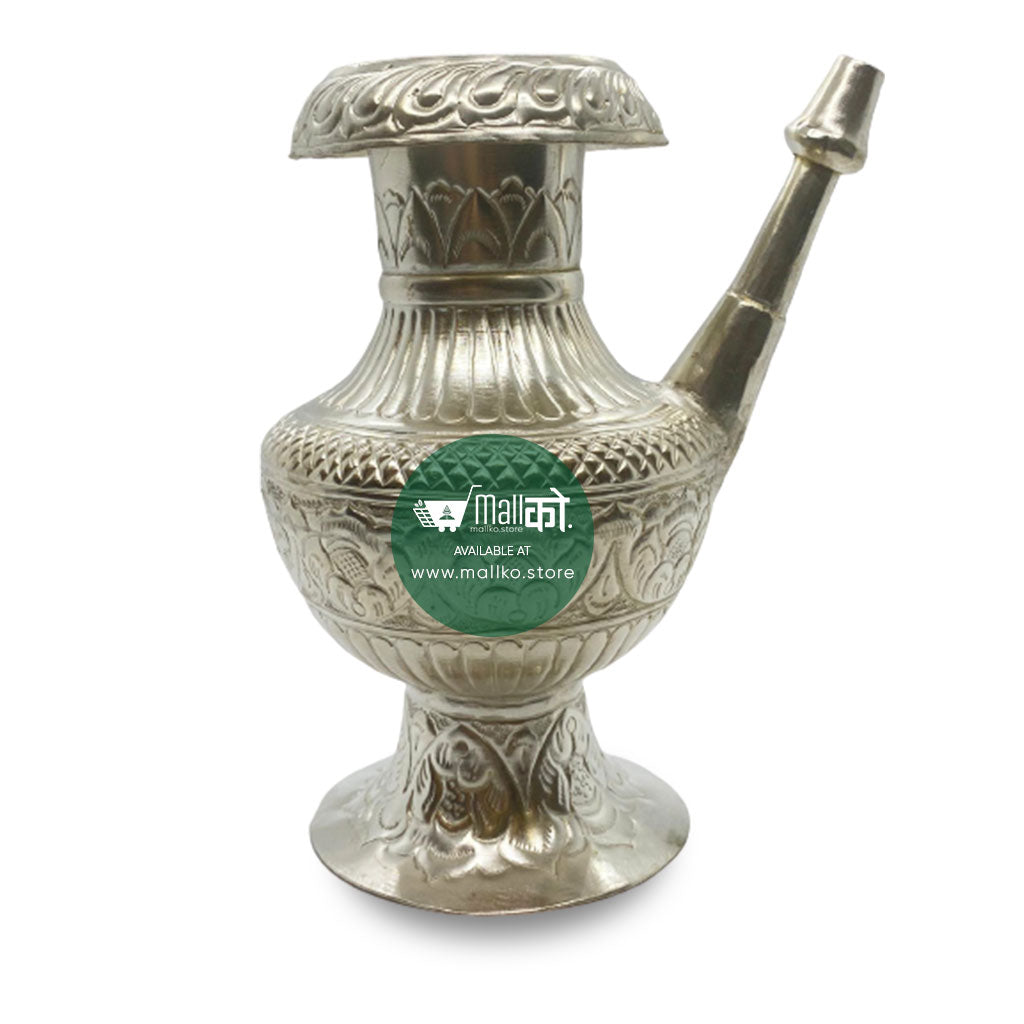 Nepali Puja Item Karuwa Silver Plated