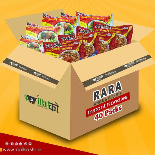 RARA Noodles Red and White - 40 Pack Box