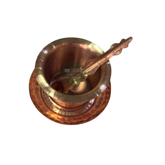 copper pancha patra set